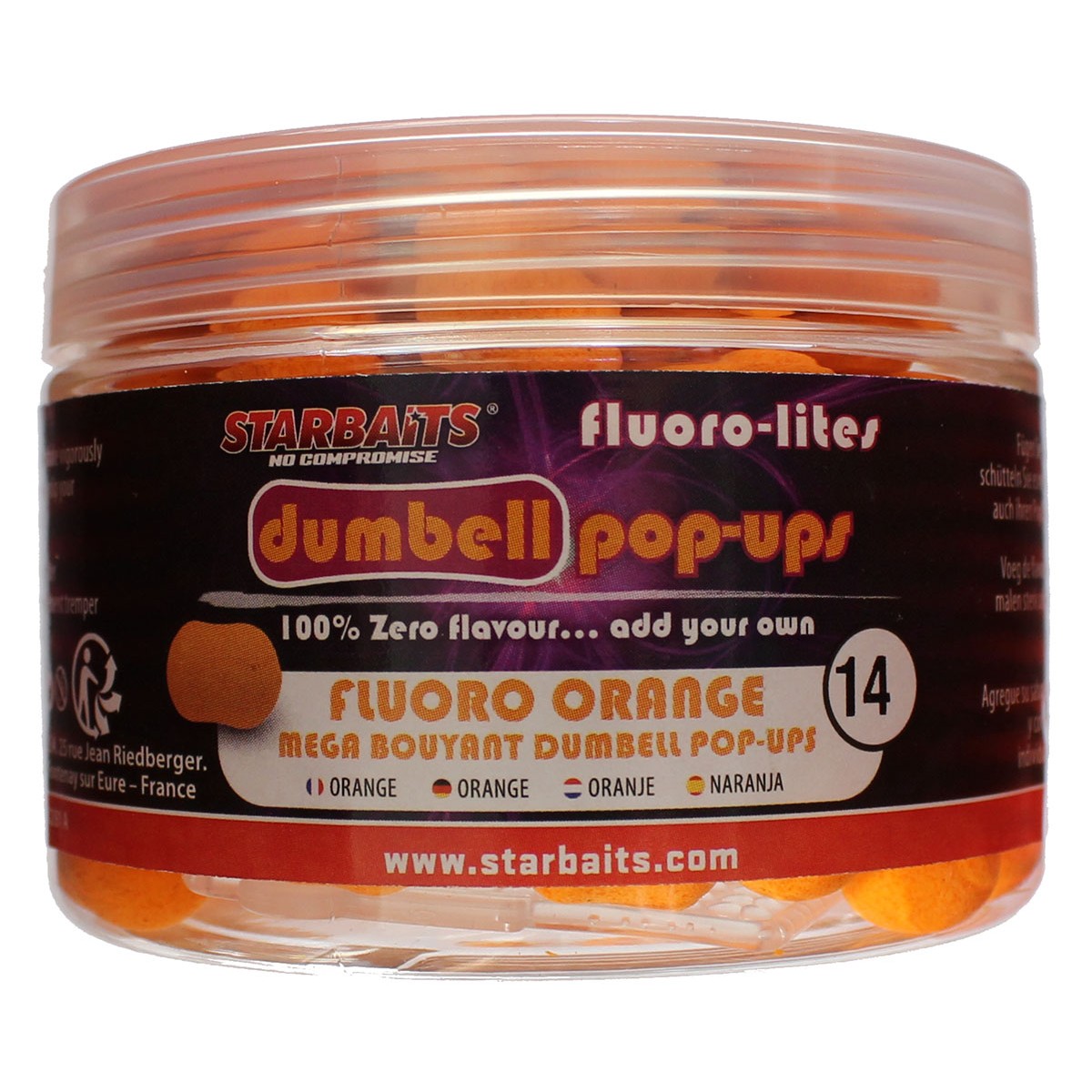 StarBaits Fluoro-Lites Dumbell 14mm - плуващи безароматни дъмбели