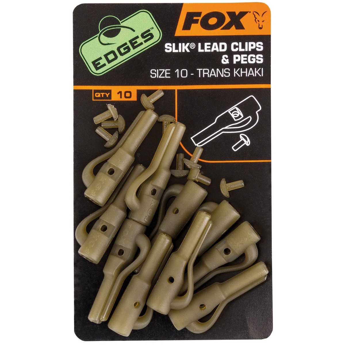 Комплект за монтаж Fox EDGES Safety Lead Clip+Pegs size 10