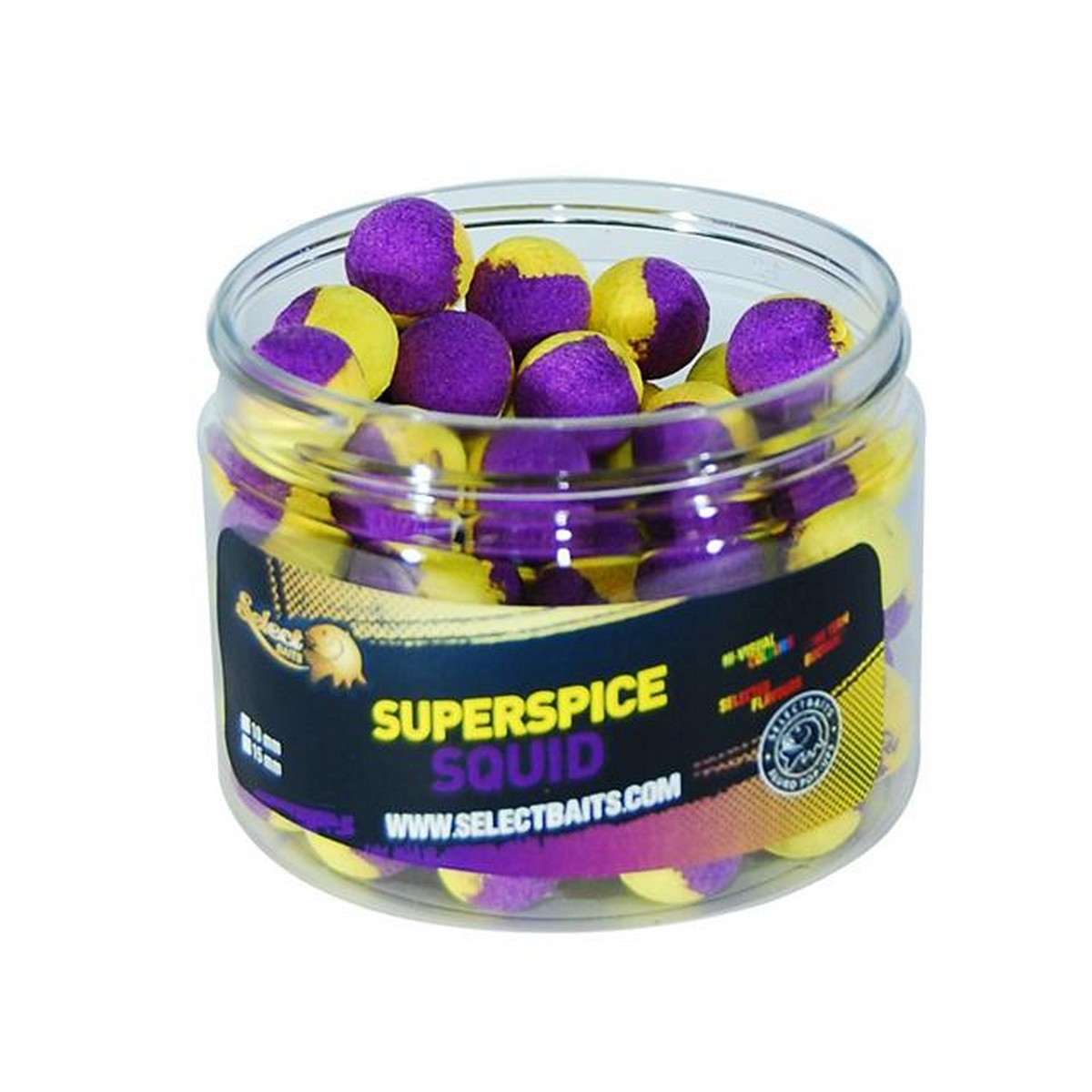 Select Baits Fluoro Two Tone Superspice Squid Pop-up – плуващи двуцветни топчета