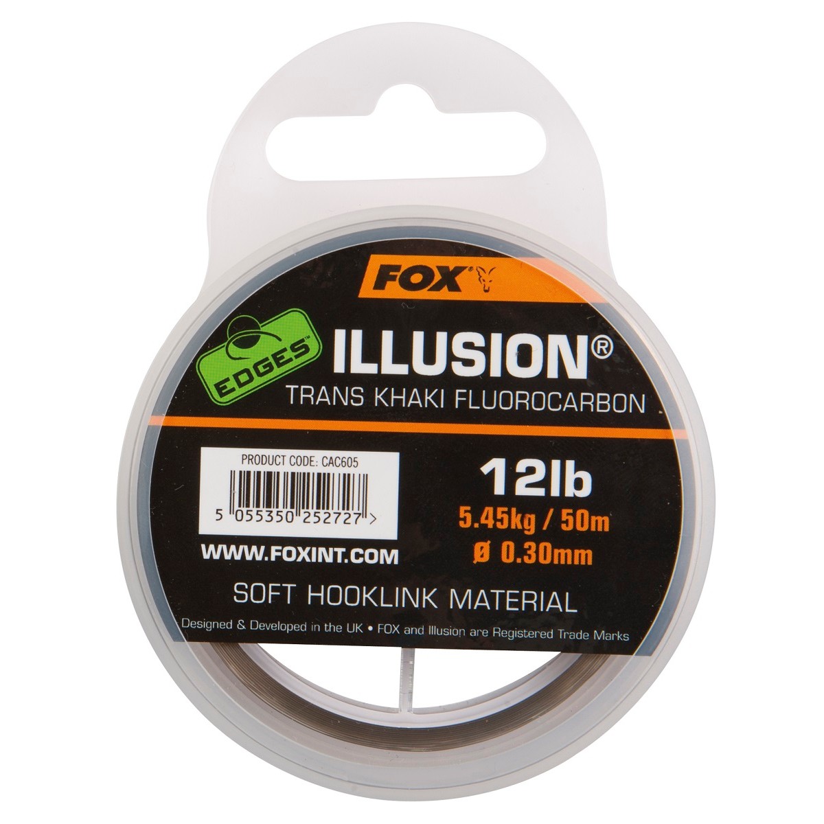 Fox EDGES Illusion Trans Khaki Fluorocarbon Soft Hooklink 50m
