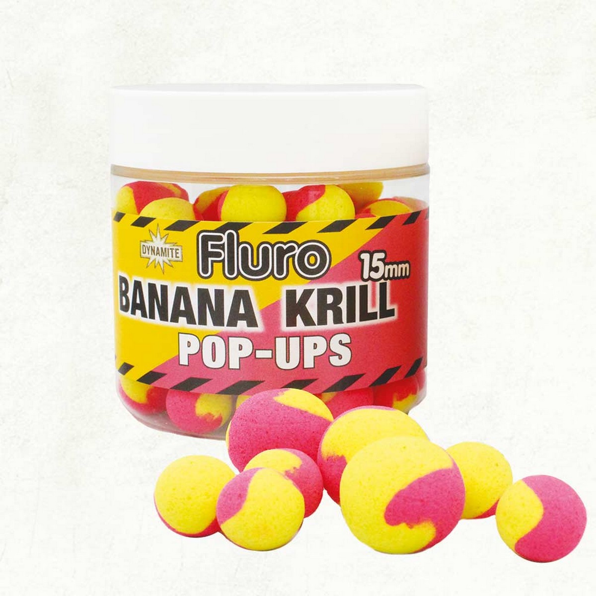 DB Boilie Pop-Up Fluro Two Tone Banana & Krill – плуващи двуцветни топчета