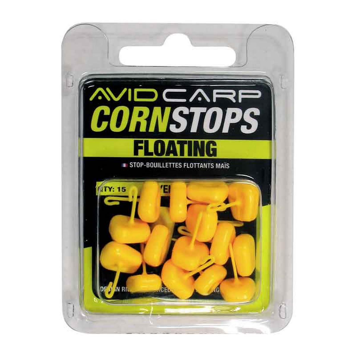 Изкуствена царевица стопер Avid Carp Corn Stops Long Yellow