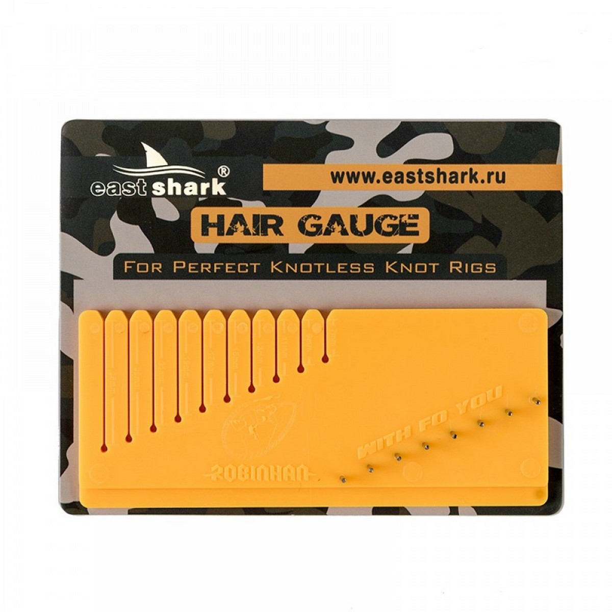 Инструмент за измерване дължината на монтажи за косъм Easthark Hair Gauge Orange