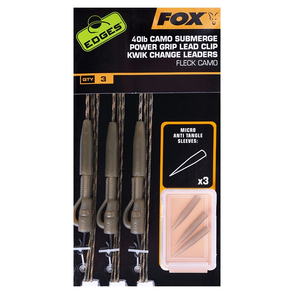 Комплект за монтаж Fox Edges Submerge Camo Power Grip Lead Clip Kwik Change 40lb