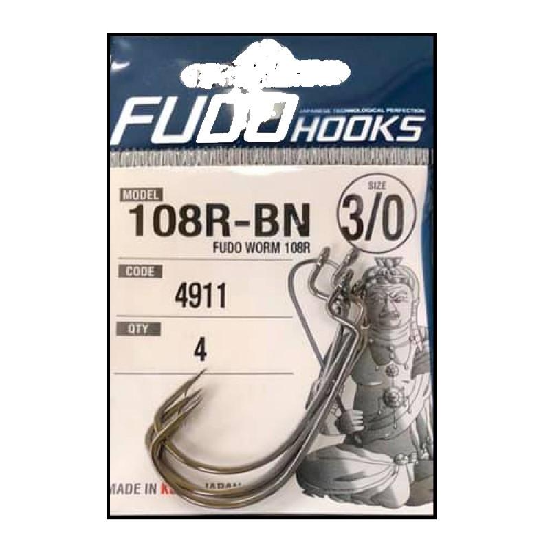 Офсетни куки Fudo Worm 108R-BN - 4911