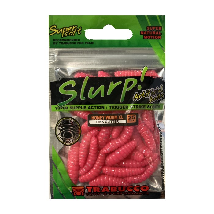 Изкуствен червей Trabucco Slurp Honey Worm XL Pink
