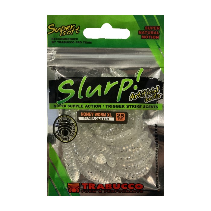 Изкуствен червей Trabucco Slurp Honey Worm XL Silver