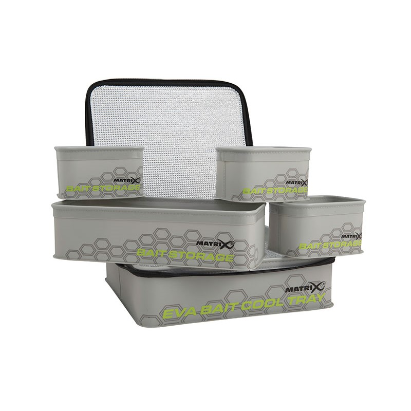 Хладилна чанта Matrix EVA Bait Cool Tray Light Grey Inc. 4 Tubs