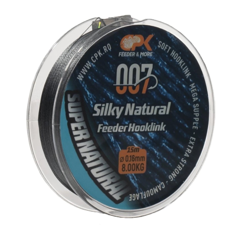Плетен повод CPK Silky Natural Feeder Hooklink Grey 15m