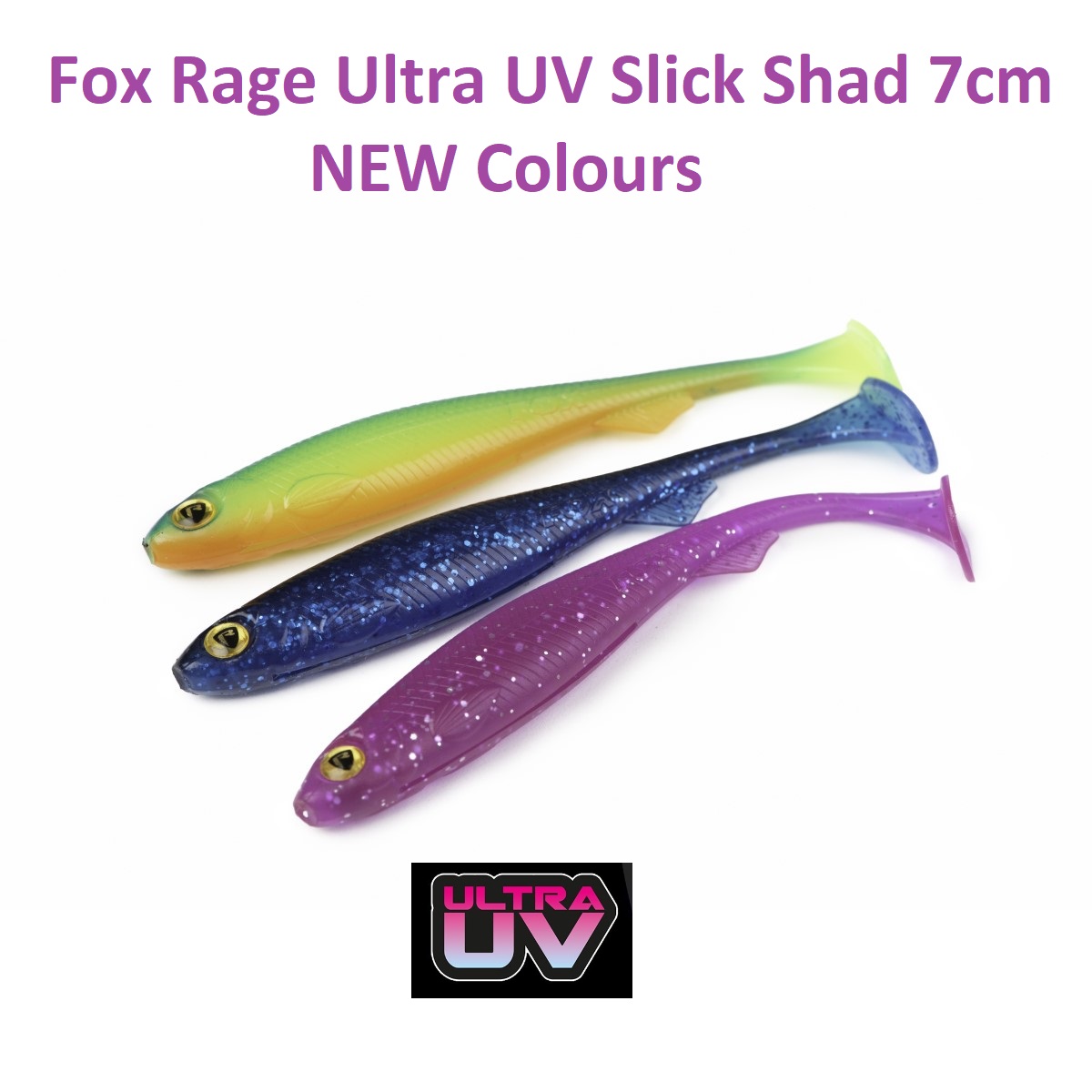 Силиконова примамка Fox Rage Ultra UV Slick Shad 7cm NEW
