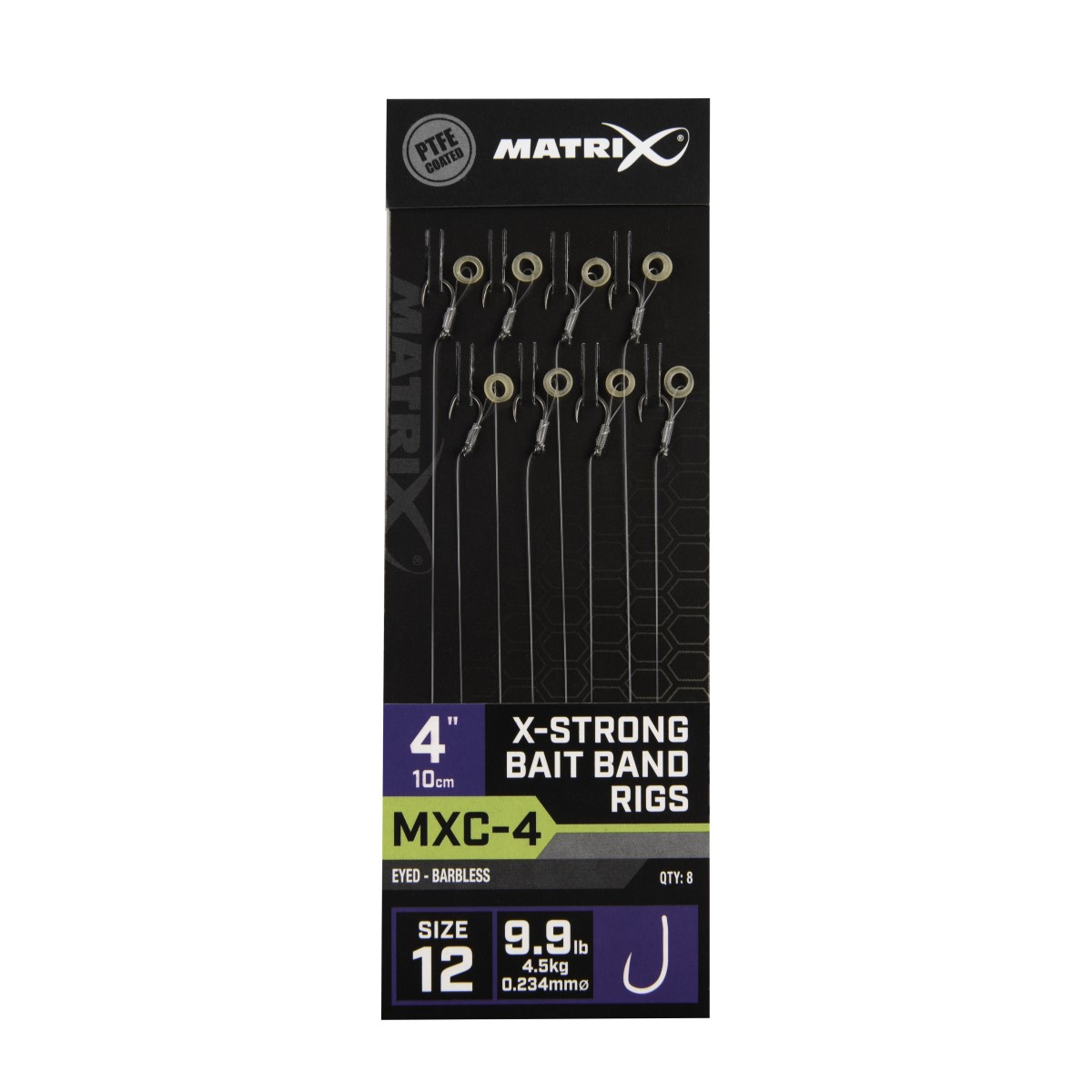 Вързани куки Matrix MXC-4 X-Strong Bait Band Rigs 10cm №12