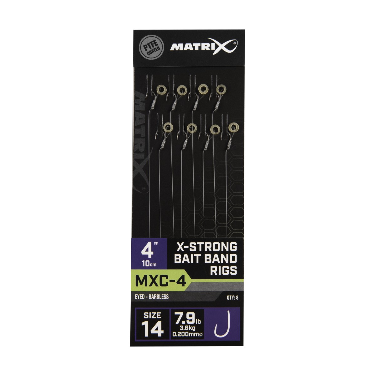 Вързани куки Matrix MXC-4 X-Strong Bait Band Rigs 10cm №14