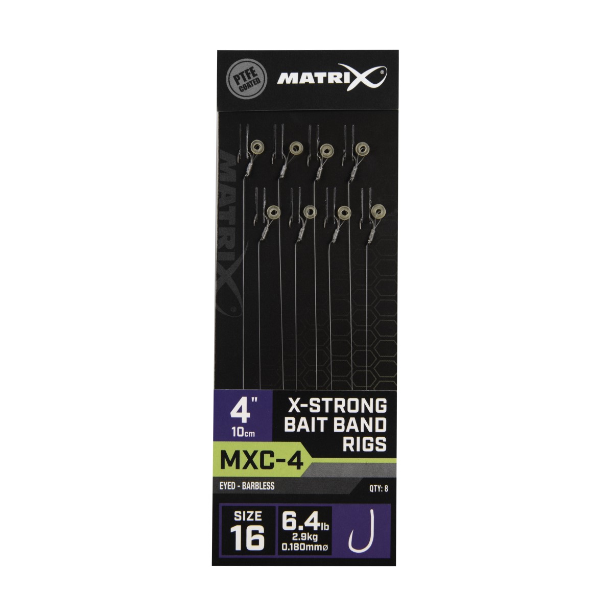 Вързани куки Matrix MXC-4 X-Strong Bait Band Rigs 10cm №16