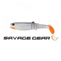 Savage Gear Cannibal Shad White & Black силиконова примамка