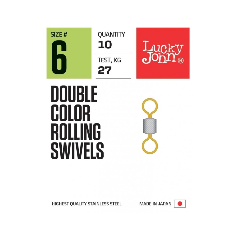 Вирбел Lucky John Double Color Rolling Swivels