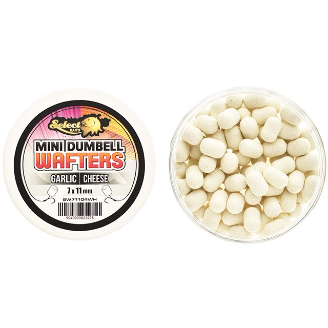 Select Baits Mini Dumbells Wafters Garlic Cheese 7x11mm дъмбели
