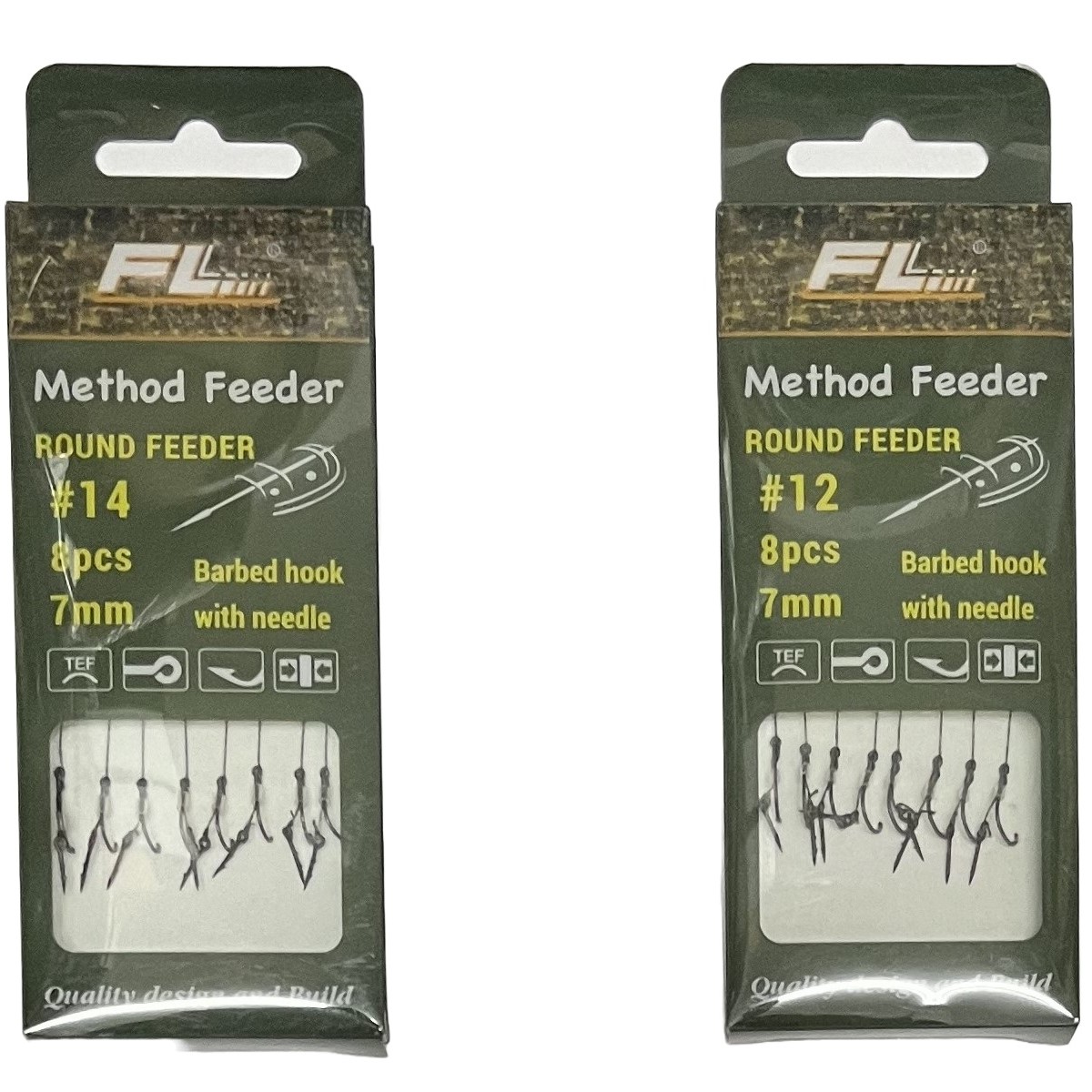 Вързани куки за фидер FL Method Feeder Round Feeder