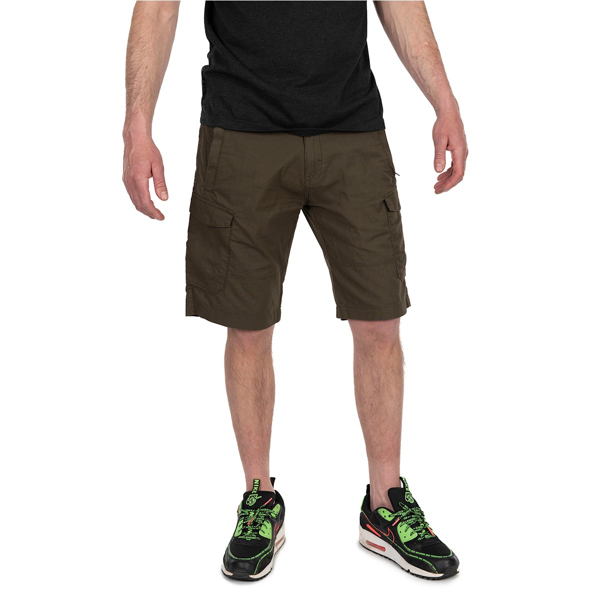 Къси панталони Fox Collection Cargo Shorts Green Black