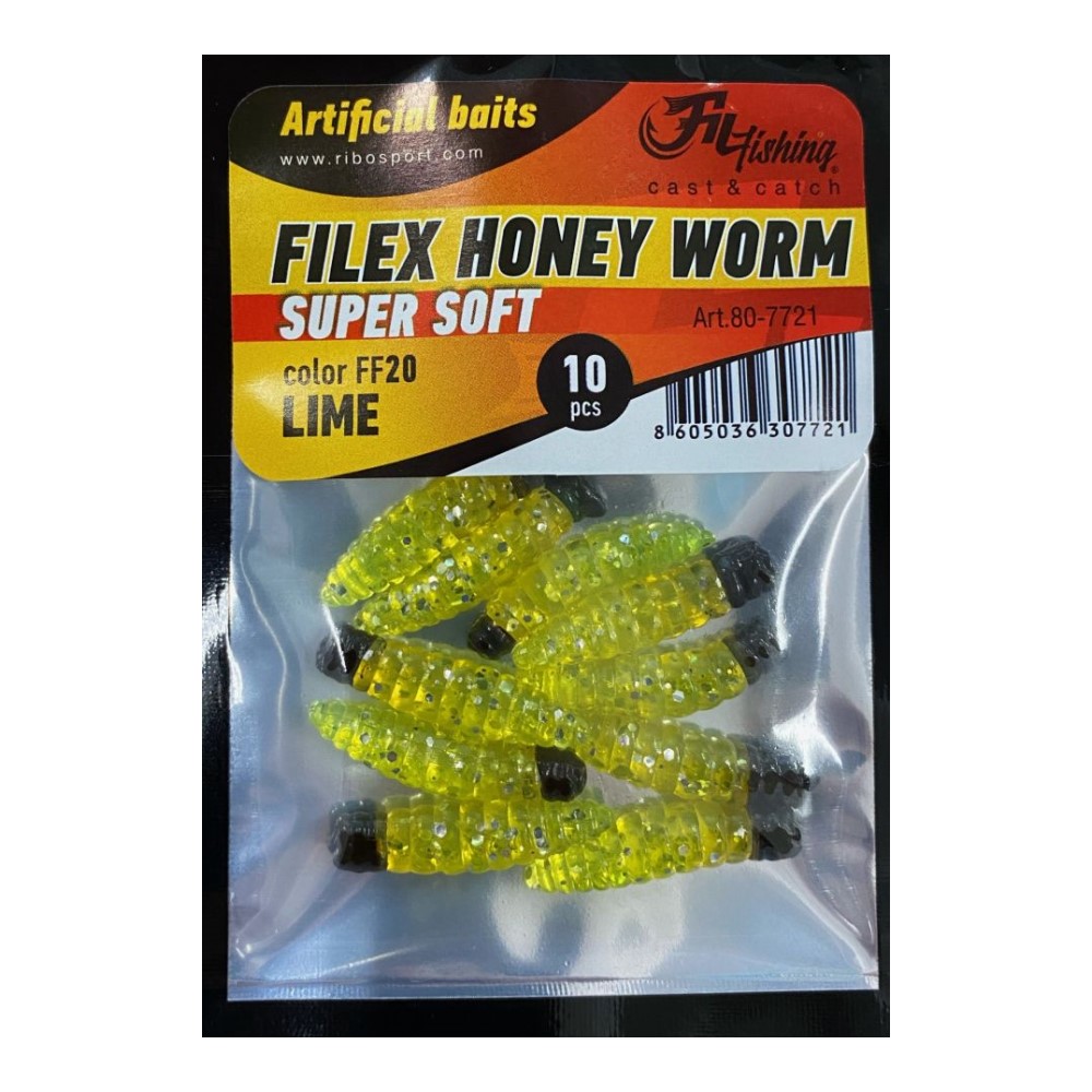 Изкуствена Камола Fil Fishing Honey Worm Lime