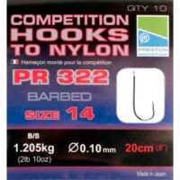 Вързани куки Preston Competition 322 Hooks to Nylon